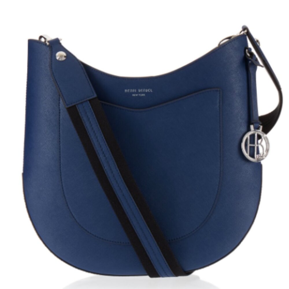 henri bendel West 57th Crossbody Hobo-Navy Blue